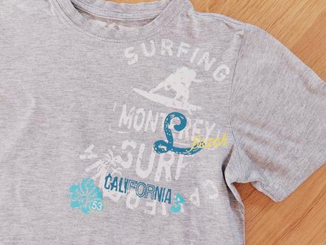 Tričko triko tchibo tcm, šedé-surfing, v. 122-128, tcm,122