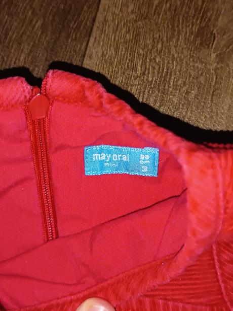 Červené manžestrové šaty, mayoral, vel.98, mayoral,98