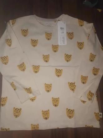 Béžové tričko s tygry 104 lindex, lindex,104