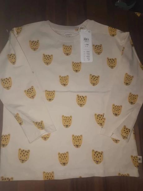 Béžové tričko s tygry 104 lindex, lindex,104