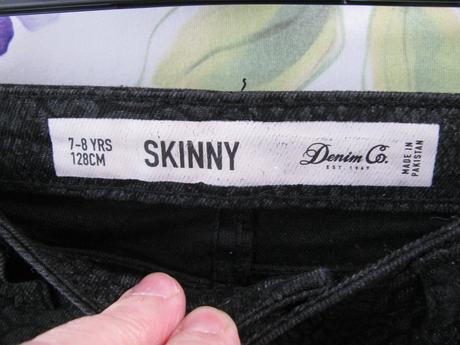Černé pružné kalhoty, džíny,skinny denim co, denim co,128
