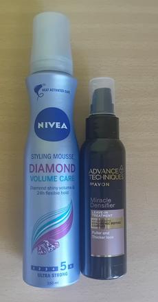 Tužidlo na vlasy nivea+rozčesávač na vlasy avon, 