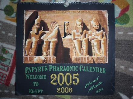 Papyrus nástěnný kalendář 2005-2006 egypt obrázky.,