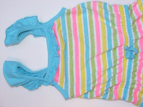 P616 pruhovaný letní overal vel. 4-5 let, george,110