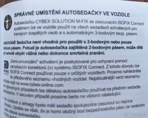 Autosedačka s isofixem 15-36kg cybex solution m-fi, cybex