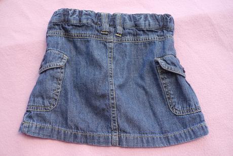 dzinova sukynka s integrovanymi kratasy 2v1, 98