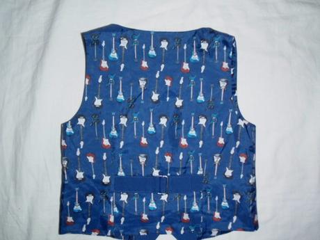 Exkluzivní tmavěmodrá vesta s kytarama, next,80