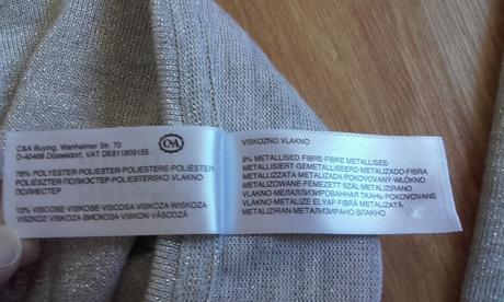 Asymetrický trblietavý top šelma, c&a,134