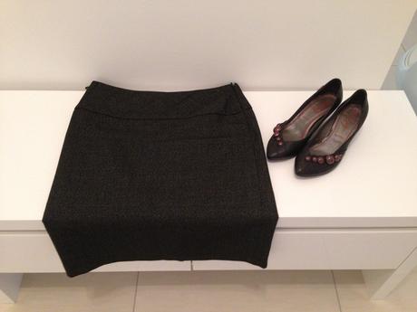 Botky na podpatku a sukne mango vel.38, 36