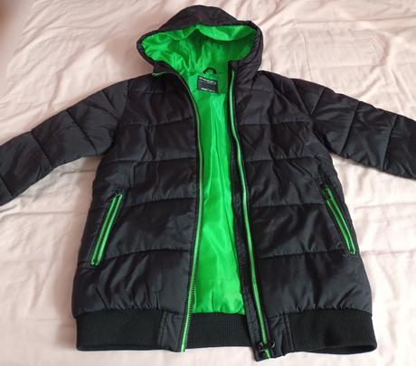 Chlapecká zimní bunda černo-zelená takko, takko,158