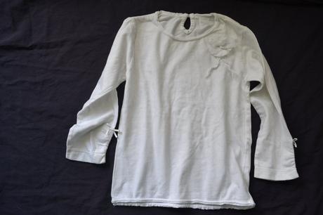 Bílé dívčí tričko bavlna na 3-5 let, e-vie,116