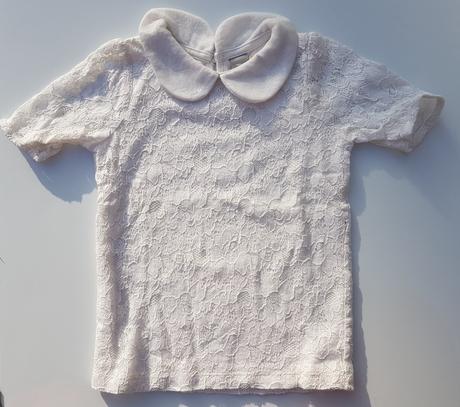 G32 dívčí krajkové triko s krátkým rukávem vel.110, tu,110