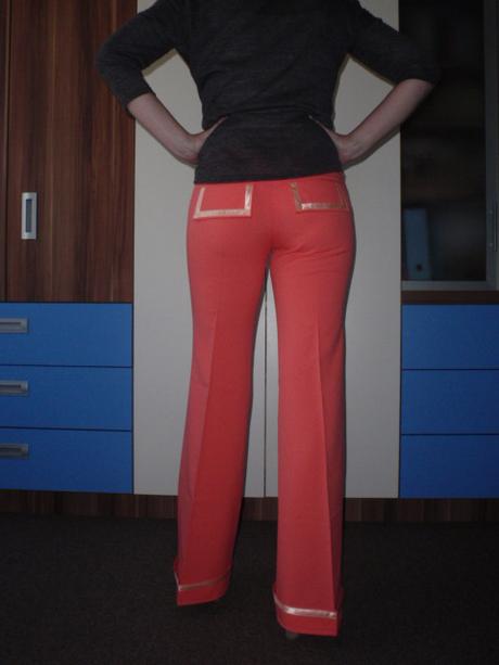 Kalhoty vel.38 meruňkové, m