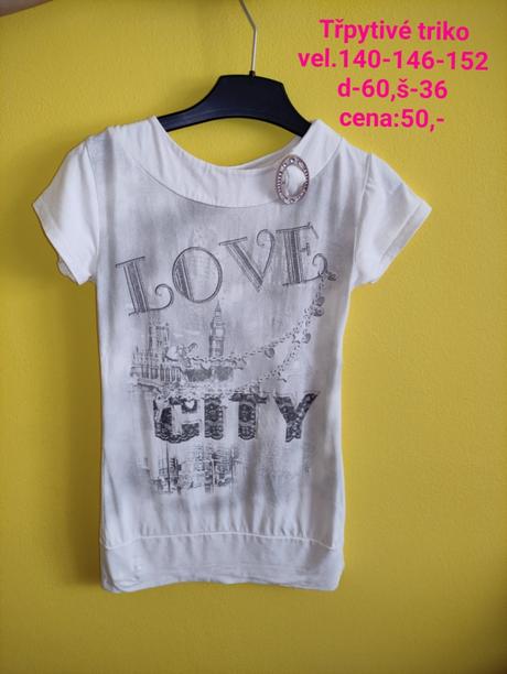 Třpytivé triko-vel.140-146-152, 140