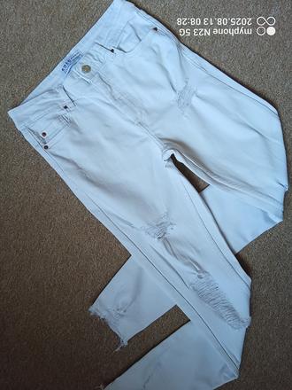 Rifle trhané zn."denim co " vel."38/m", denim co,38