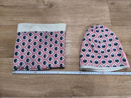 Set čepice a nákrčníku (růžová), 110