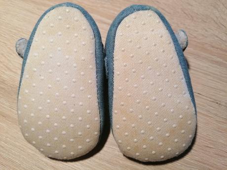 Capáčky - džínové baleriny s výšivkou, <17