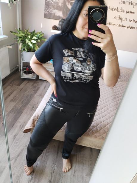 Dámské koženkové kalhoty vel m 38, kik,m