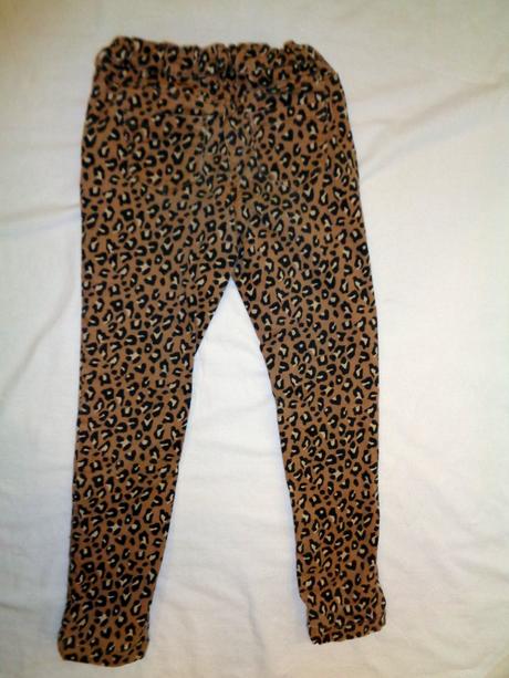 Pěkné riflové kalhoty s tygřím vzorem - podšité, palomino,134