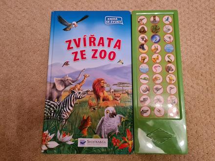 Kniha se zvuky zvířata ze zoo,