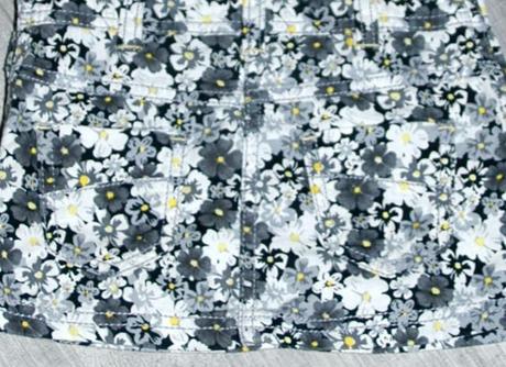 Laclová riflová sukýnka s kvítky, f&f,92