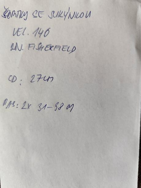 Dívčí šortky se sukýnkou fisherfield,vel.140, 140