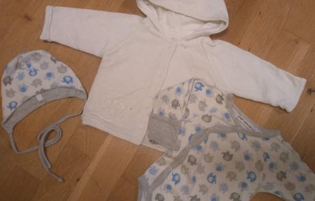 Kabátek + body s čepičkou, new baby,68