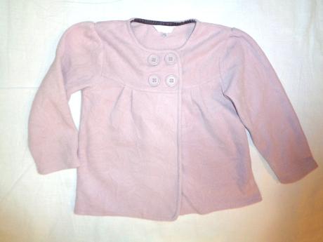 Nádherný starorůžový flízový kabátek, 98