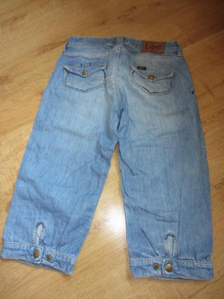 Bezva džínové, riflové kraťasy ke kolenům lee, lee,152