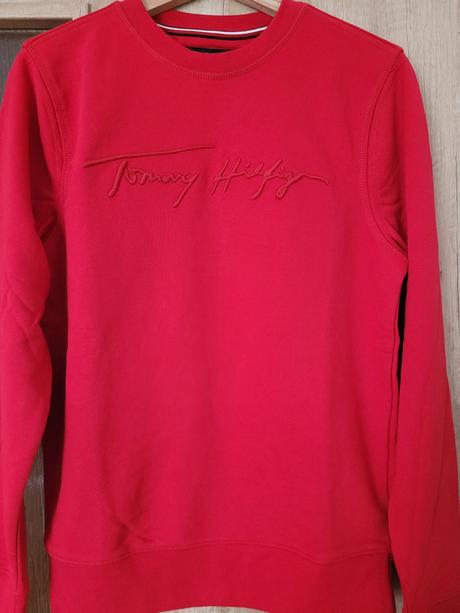 Pánská červená mikina, tommy hilfiger,s