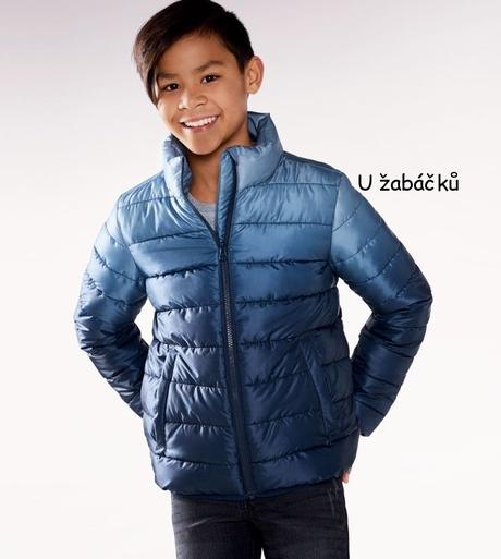 Modrá ombre bunda přechodová-zimní vel. 140, pepperts,140