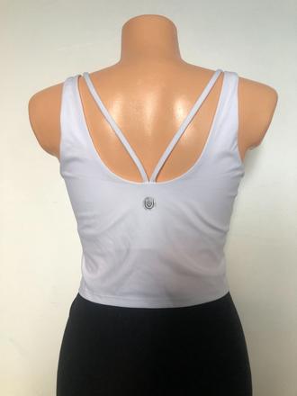 Bílý sportovní top, xl