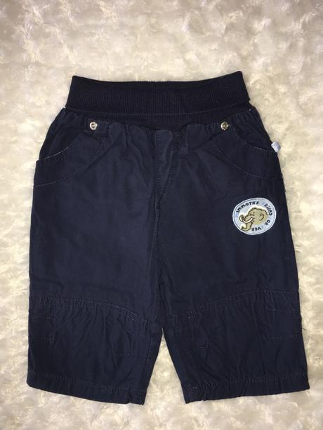 Modré podšité plátěné kalhoty okay, okay,68