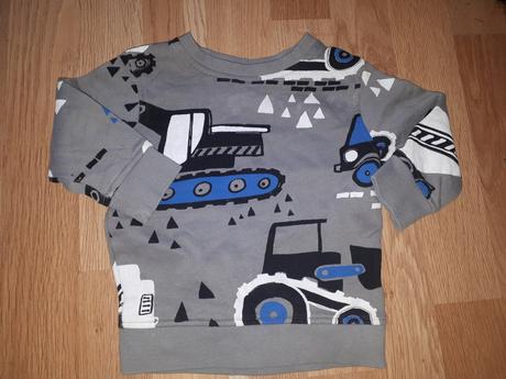 Šedá mikina s bagry vel. 74 next, next,74