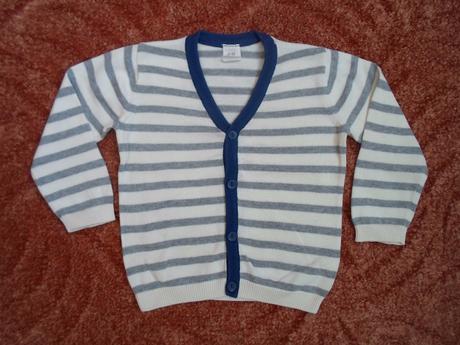 Šedý modrý béžový svetr svetřík vesta h&m, h&m,86