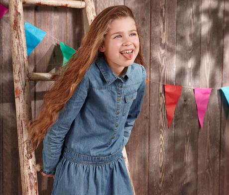 Dívčí džínové šaty tchibo vel. 98/104, tchibo,98 / 104