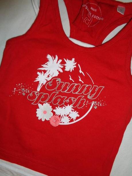 Luxusní letní komplet - kraťasy s motýlem a tílko, 92