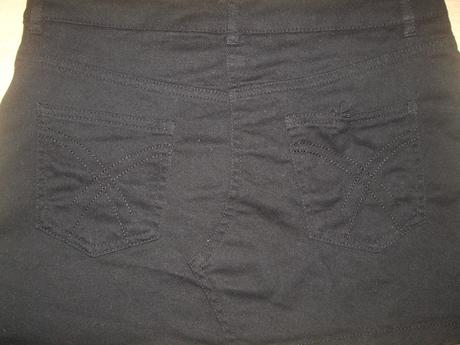 Čierna džínsová sukňa kylie s opaskom, 158