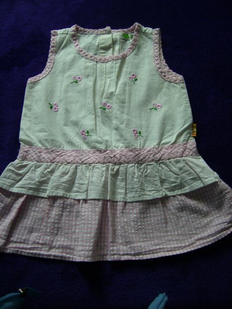 Šatičky plátěné letní vel.86/92, frog,86