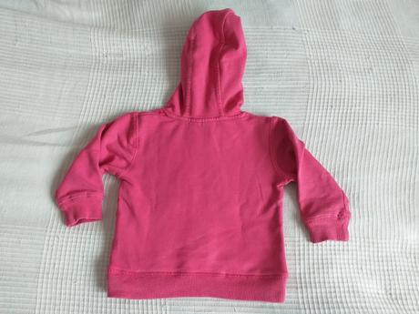 Růžová mikina s kapucí vel. 74/6-9 měsa, ergee,74