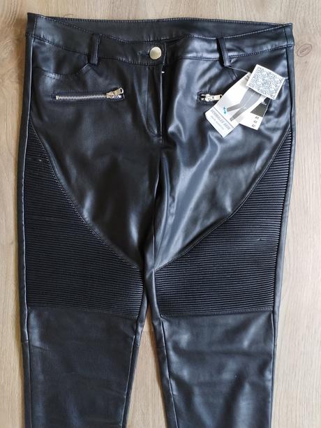 Dámské koženkové kalhoty vel m 38, kik,m