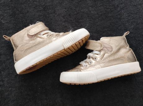 Zlaté vyteplené tenisky vel. 26, h&m,26