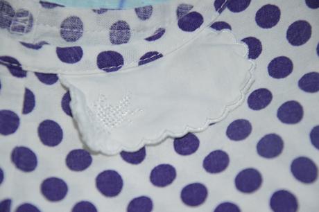 Bavlněné puntíkaté šaty letní, 128