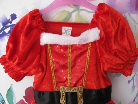 Krásné velurové vánoční šaty, 104