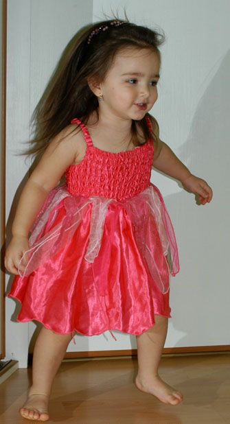 Karnevalové růžové šaty víla,