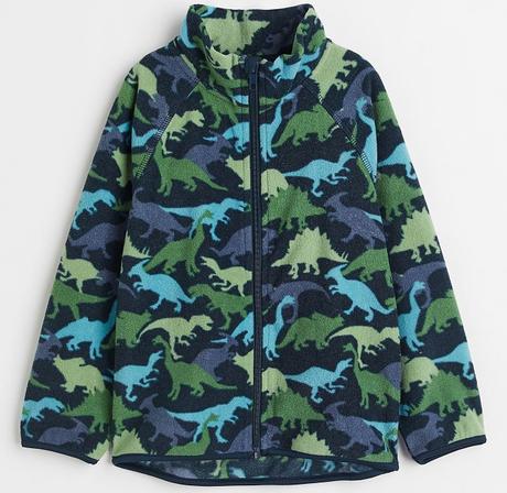 Dinosauří mikina h&m flíska vel. 98/104, h&m,98 / 104