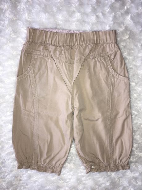 Béžové plátěné kalhoty mothercare, mothercare,68