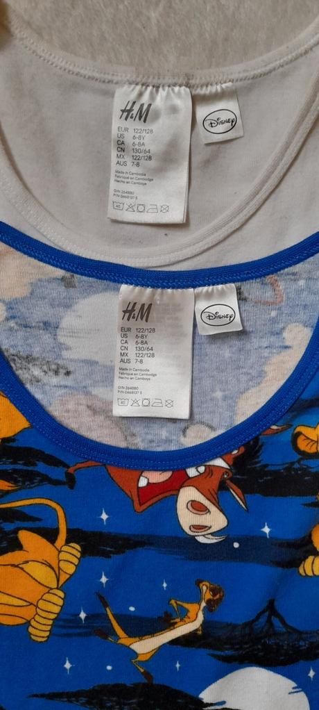 H&m disney chlapecká tílka 2ks lion king, h&m,128