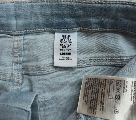Riflové 3/4 kalhoty vel. 140, h&m,140