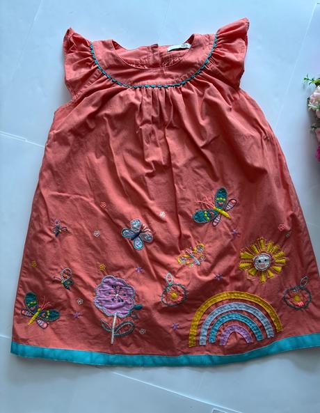 Ob/ krásné šaty cihlové barvy - v.5/6 let, marks & spencer,116